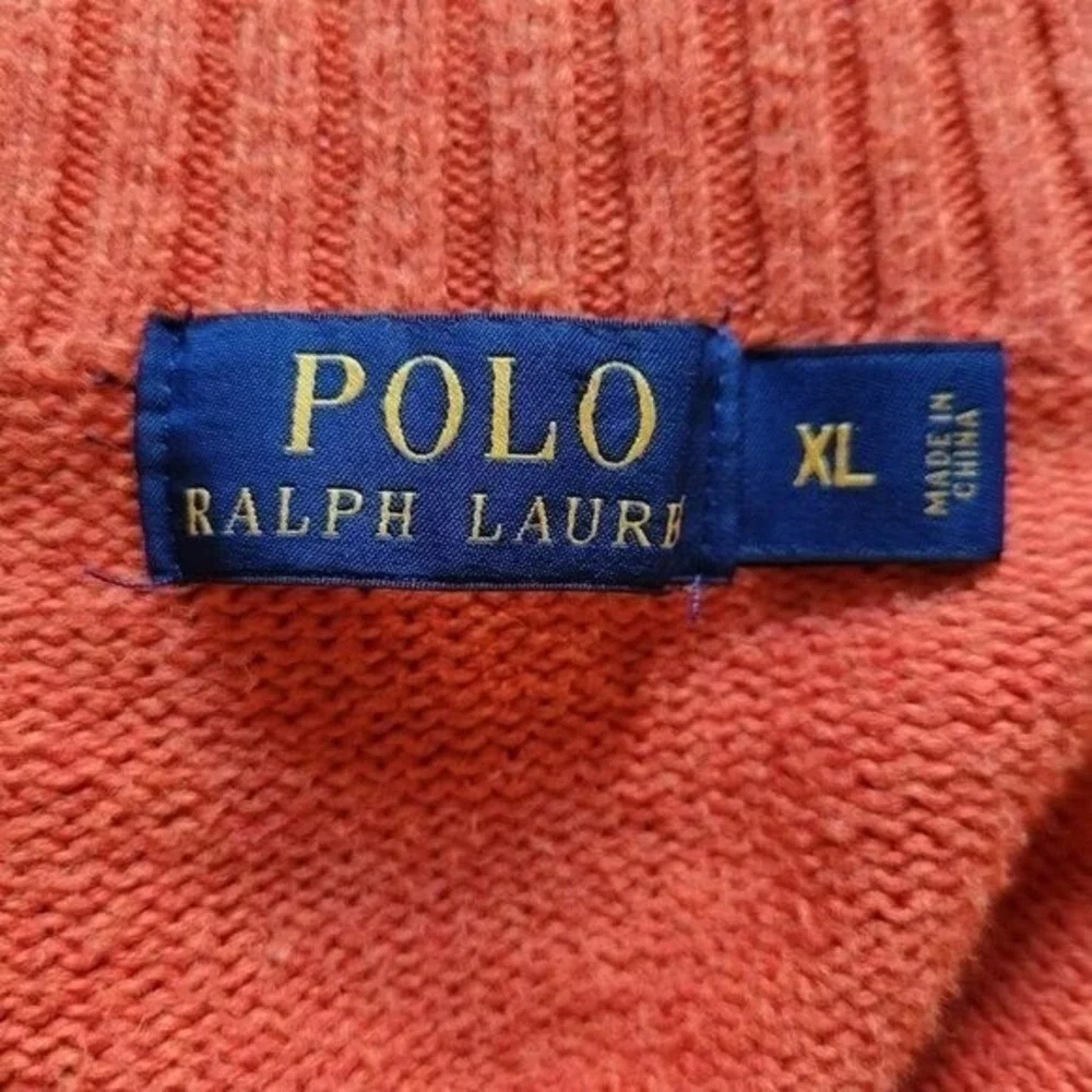 POLO Ralph Lauren Vintage‎ Orange 1/4 Zip Sweater